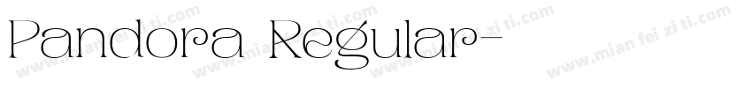 Pandora Regular字体转换